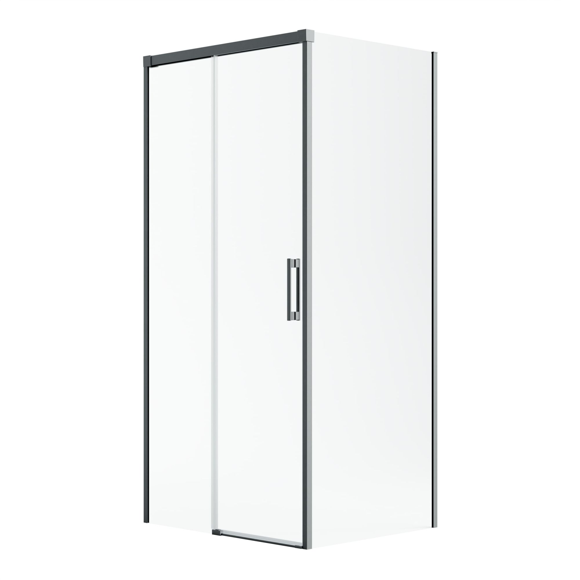 Idea Brushed GunMetal KDJ szögletes szálcsiszolt fegyvermetál zuhanykabin (a képen balos zuhanykabin látható)