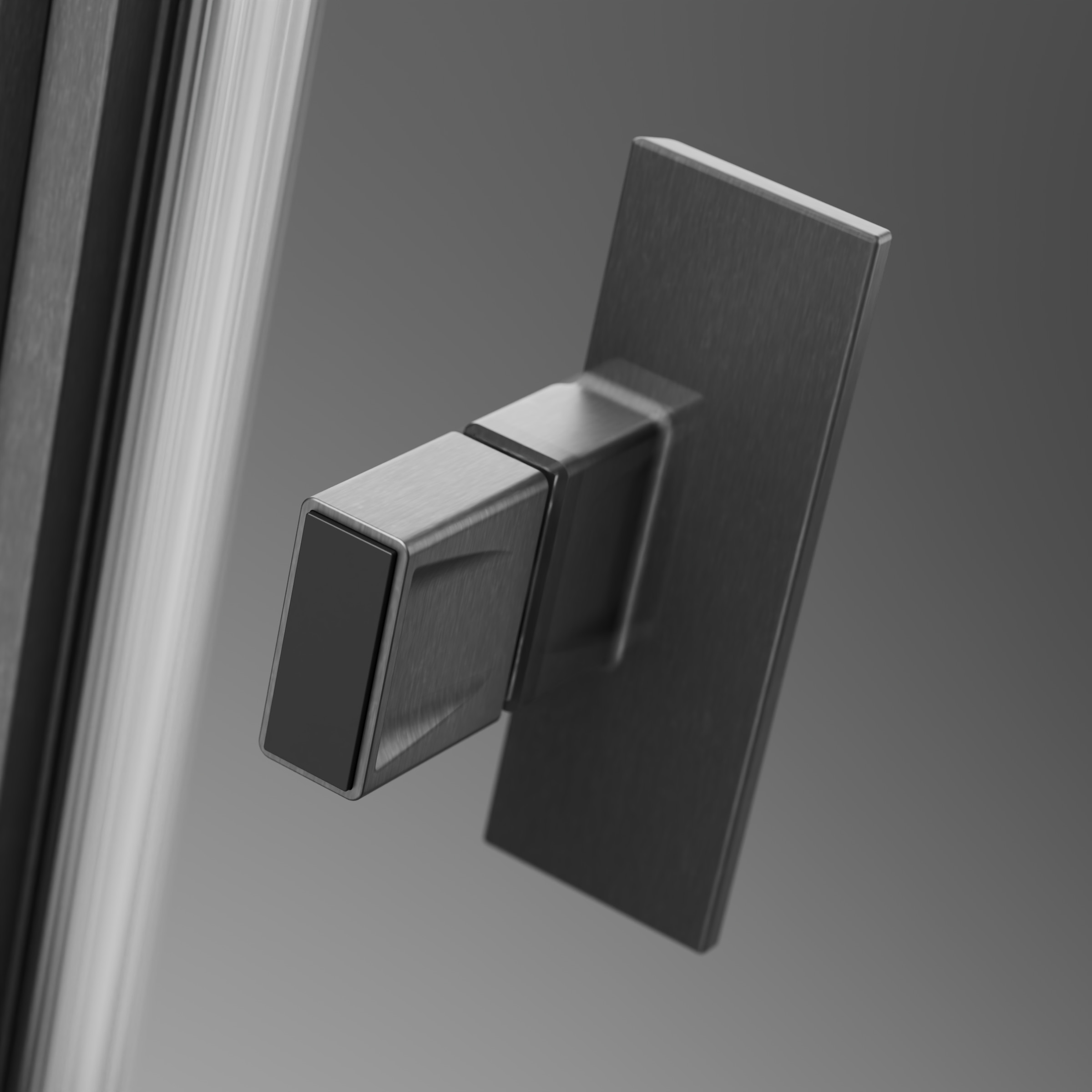 Nes Brushed GunMetal – Integrált gumiütköző a fogantyú belső felületén