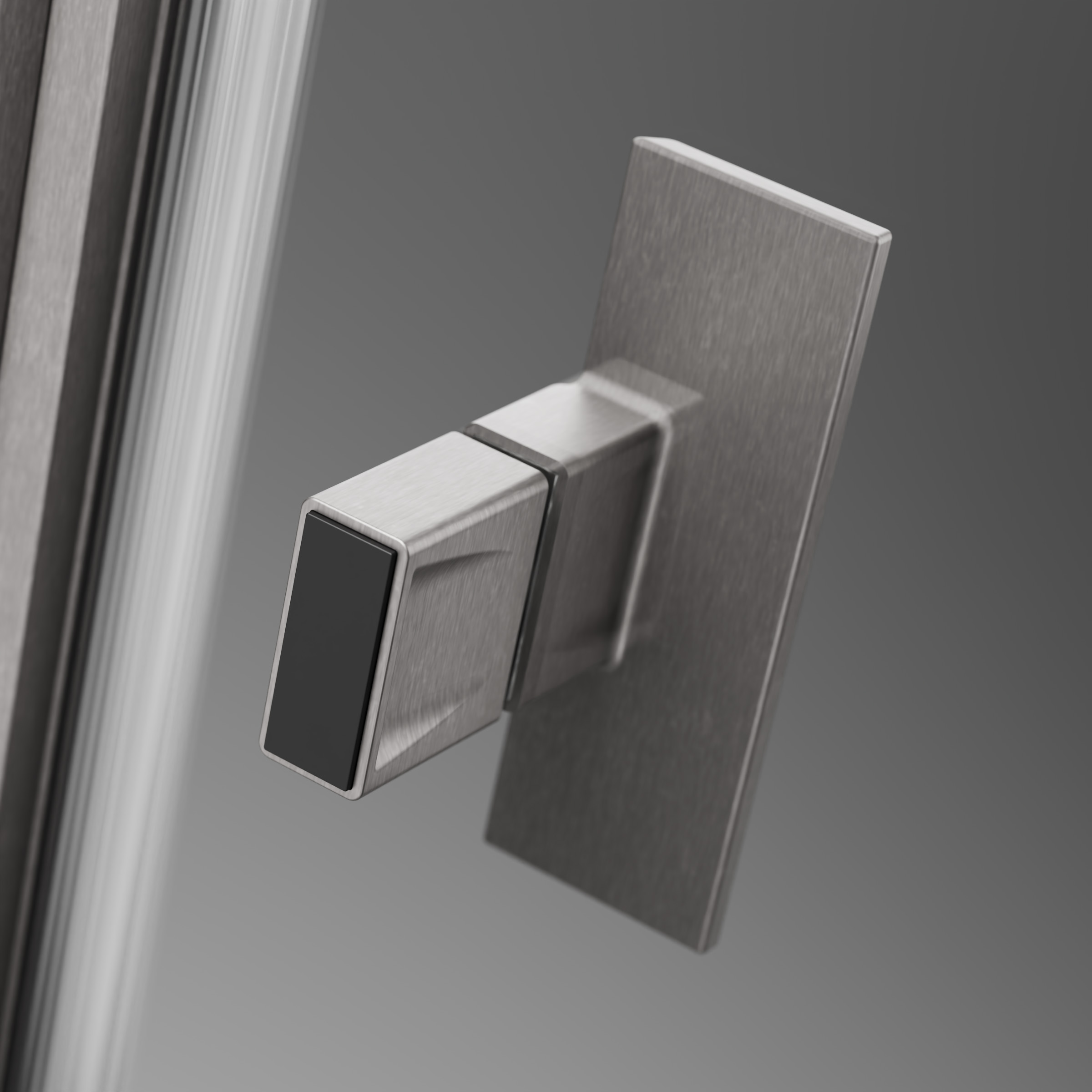 Nes Brushed Nickel – Integrált gumiütköző a fogantyú belső felületén