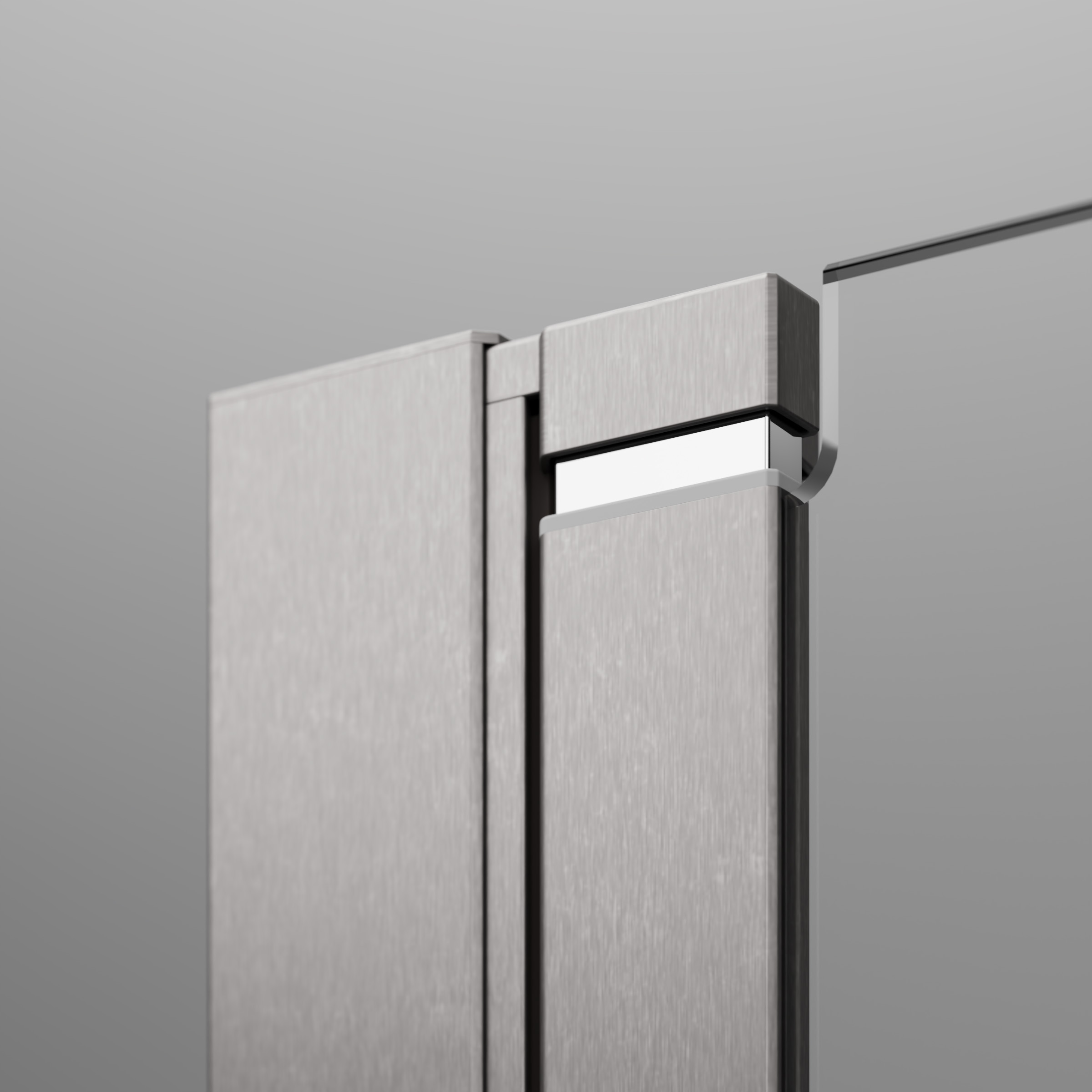 Nes Brushed Nickel – Precíz vízzárást biztosító emelőmechanikás profil az üvegajtó teljes hosszában