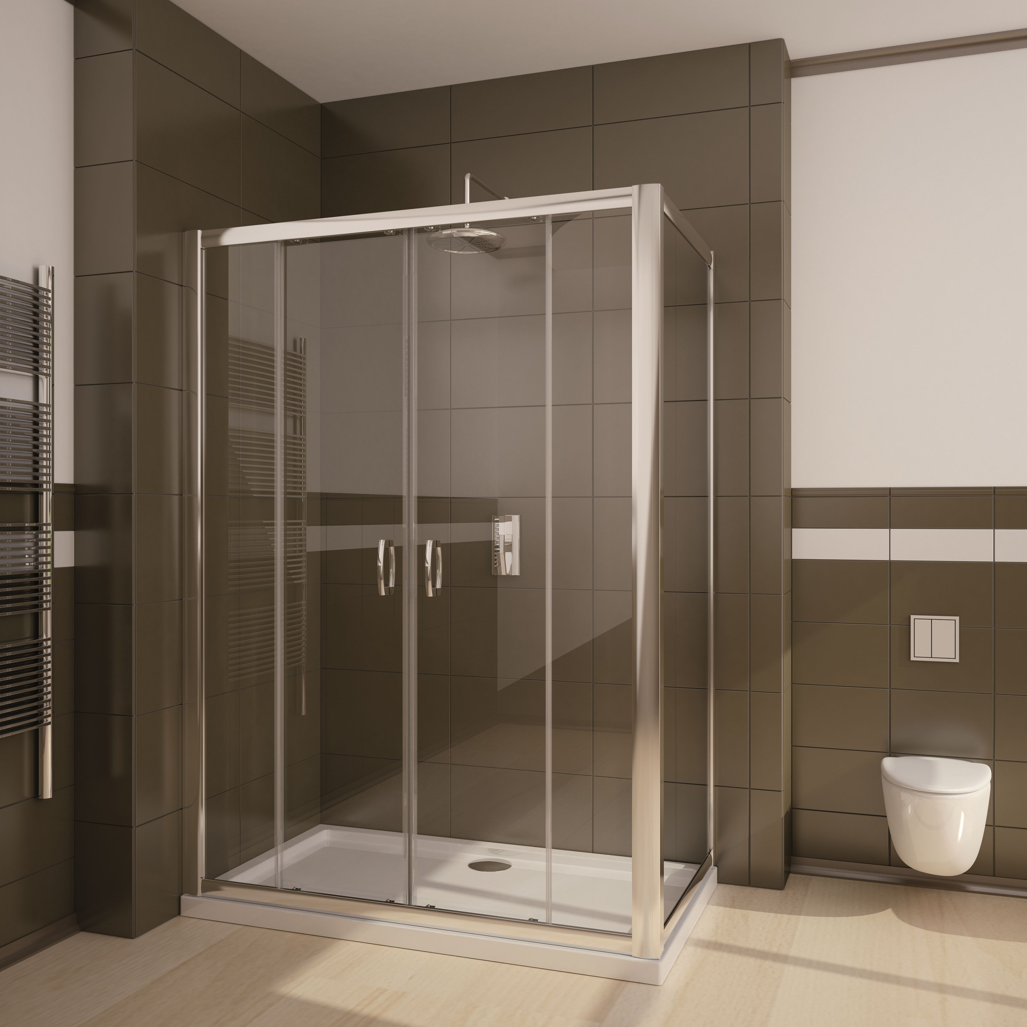 Premium Plus DWD+S szögletes zuhanykabin