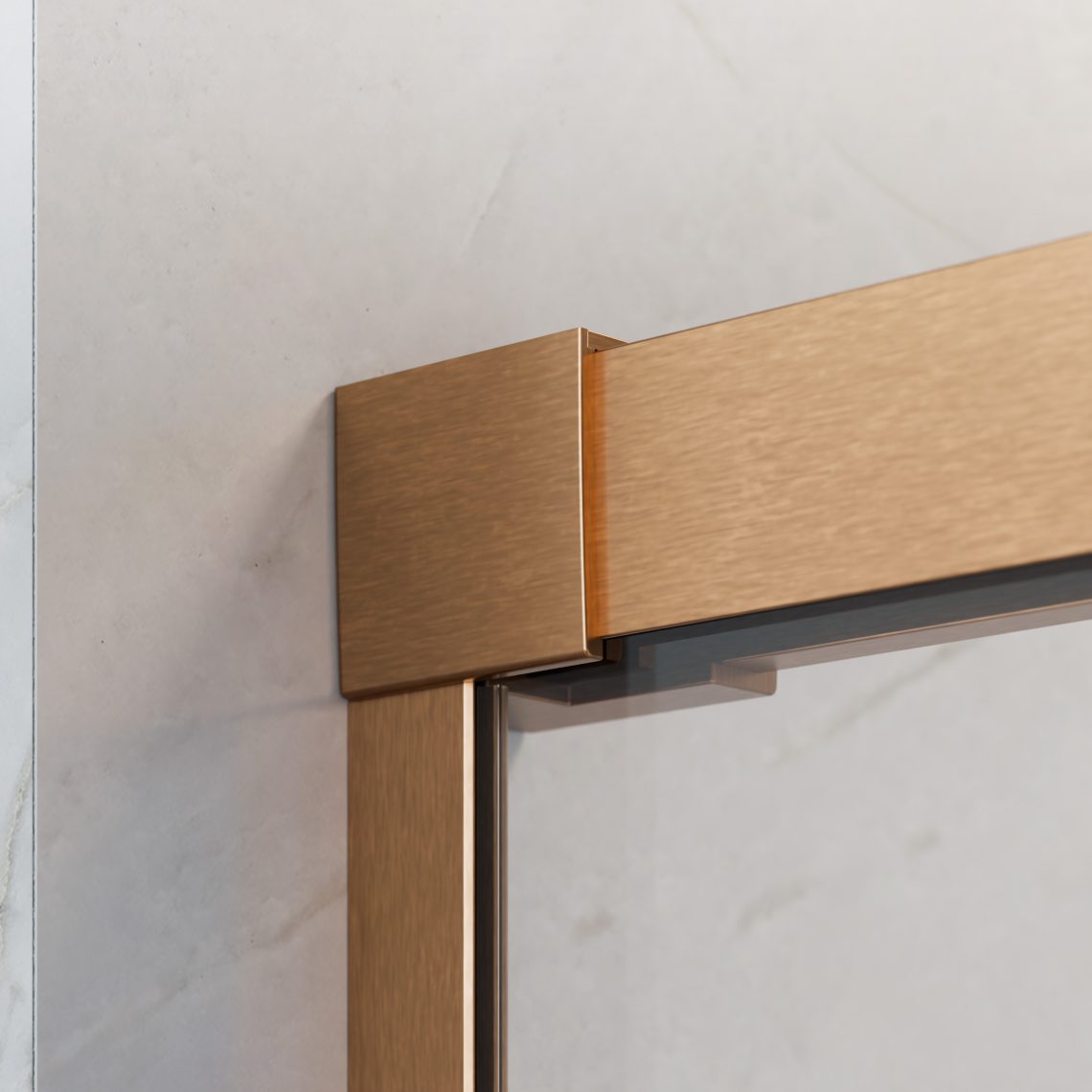 Idea Brushed Copper – Az állítható takaróprofil lehetővé teszi a fal függőleges eltérésének kiigazítását