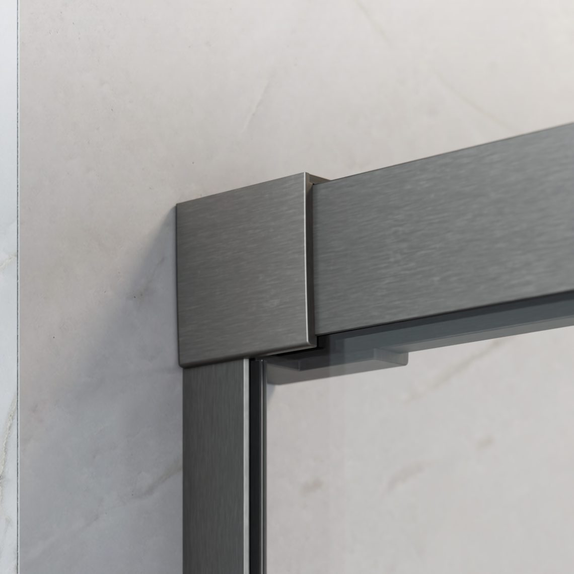 Idea Brushed GunMetal – Az állítható takaróprofil lehetővé teszi a fal függőleges eltérésének kiigazítását