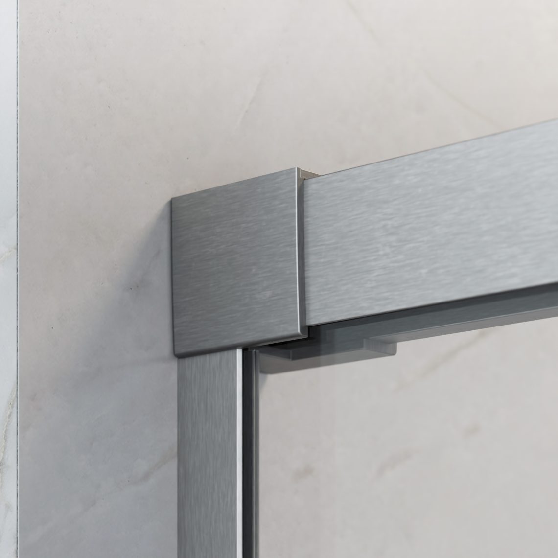 Idea Brushed Nickel – Az állítható takaróprofil lehetővé teszi a fal függőleges eltérésének kiigazítását